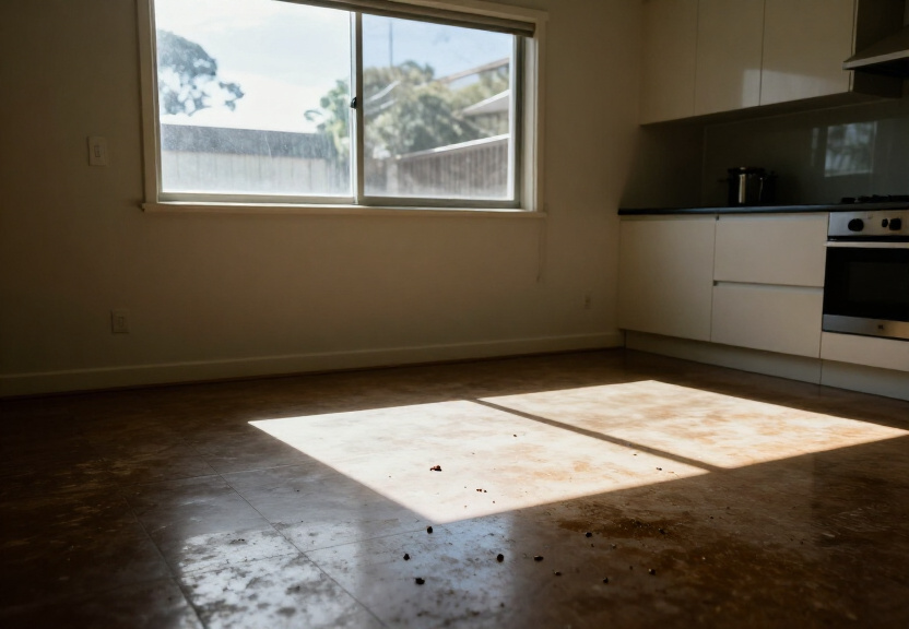 Rodent infestation in a Campbelltown garage before treatment