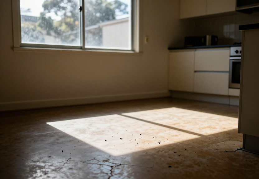 Termite damage in a Campbelltown home before treatment